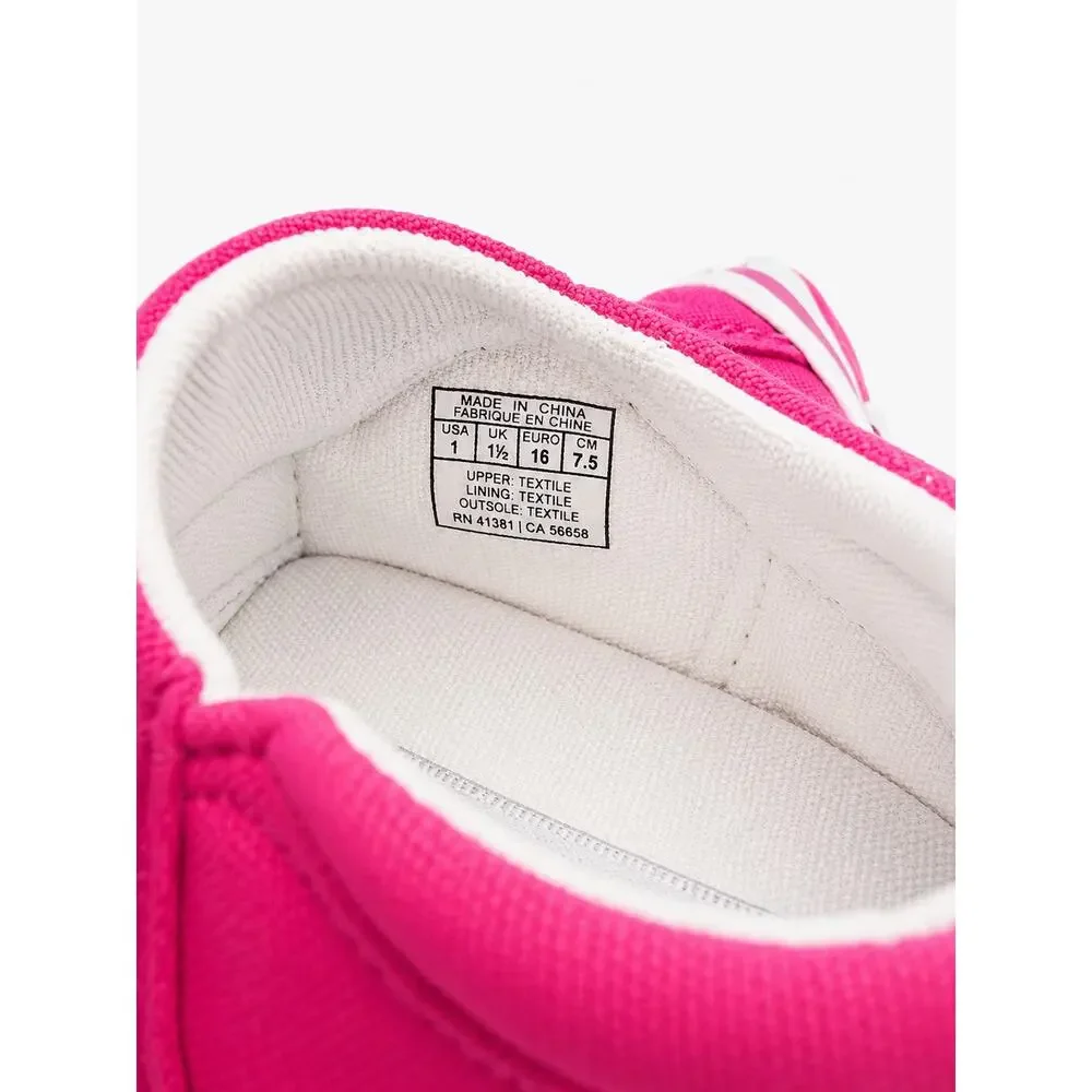 Ralph Lauren Baby Girls Pink Canvas Slip-On Shoes Sz US 1 New Without Tags NWOT